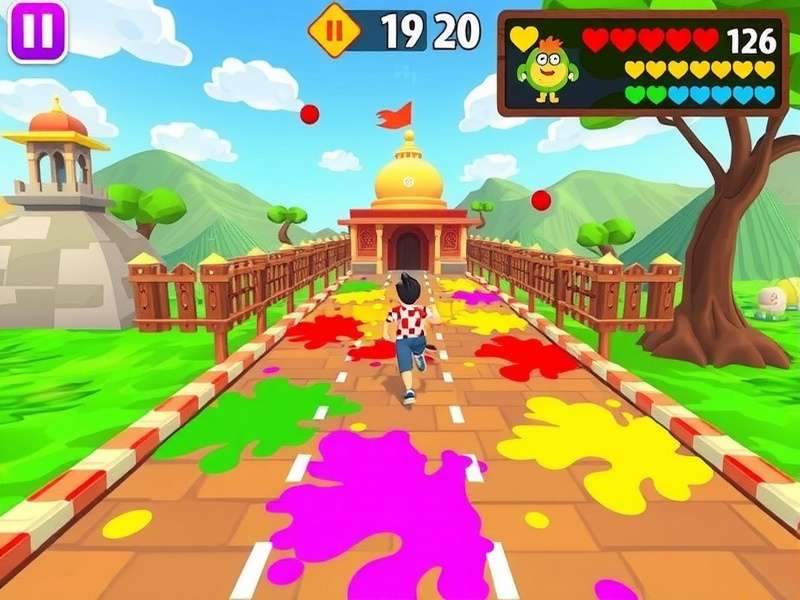 Holi Sprint Fun Run player guide screenshot
